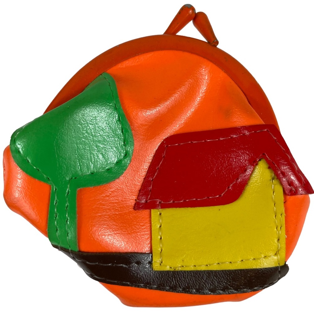 Vintage Color-block Vegan Colored Leather Pleather Mini Tiny Clasp Coin Purse HK